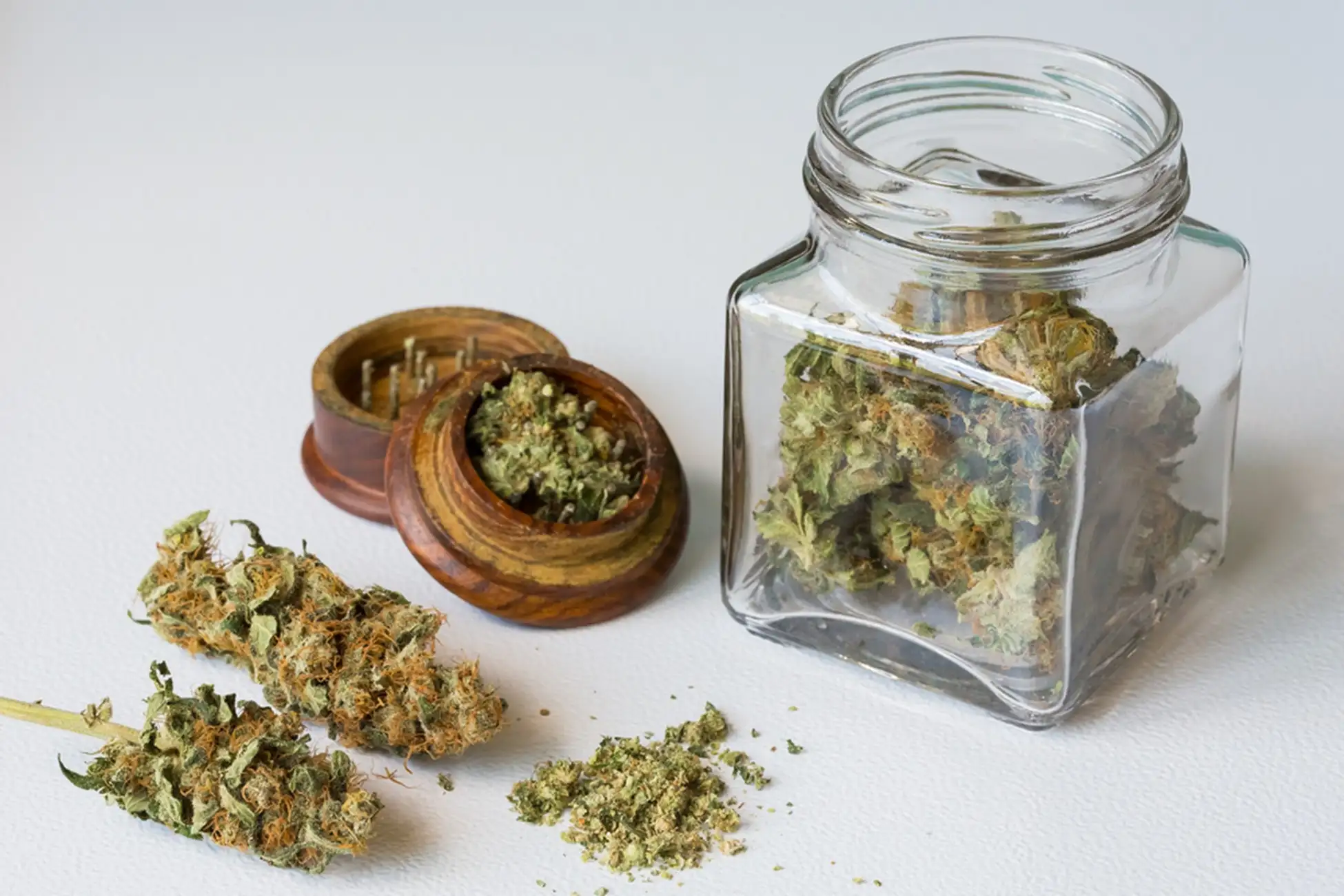 Cannabis Bud in a jar