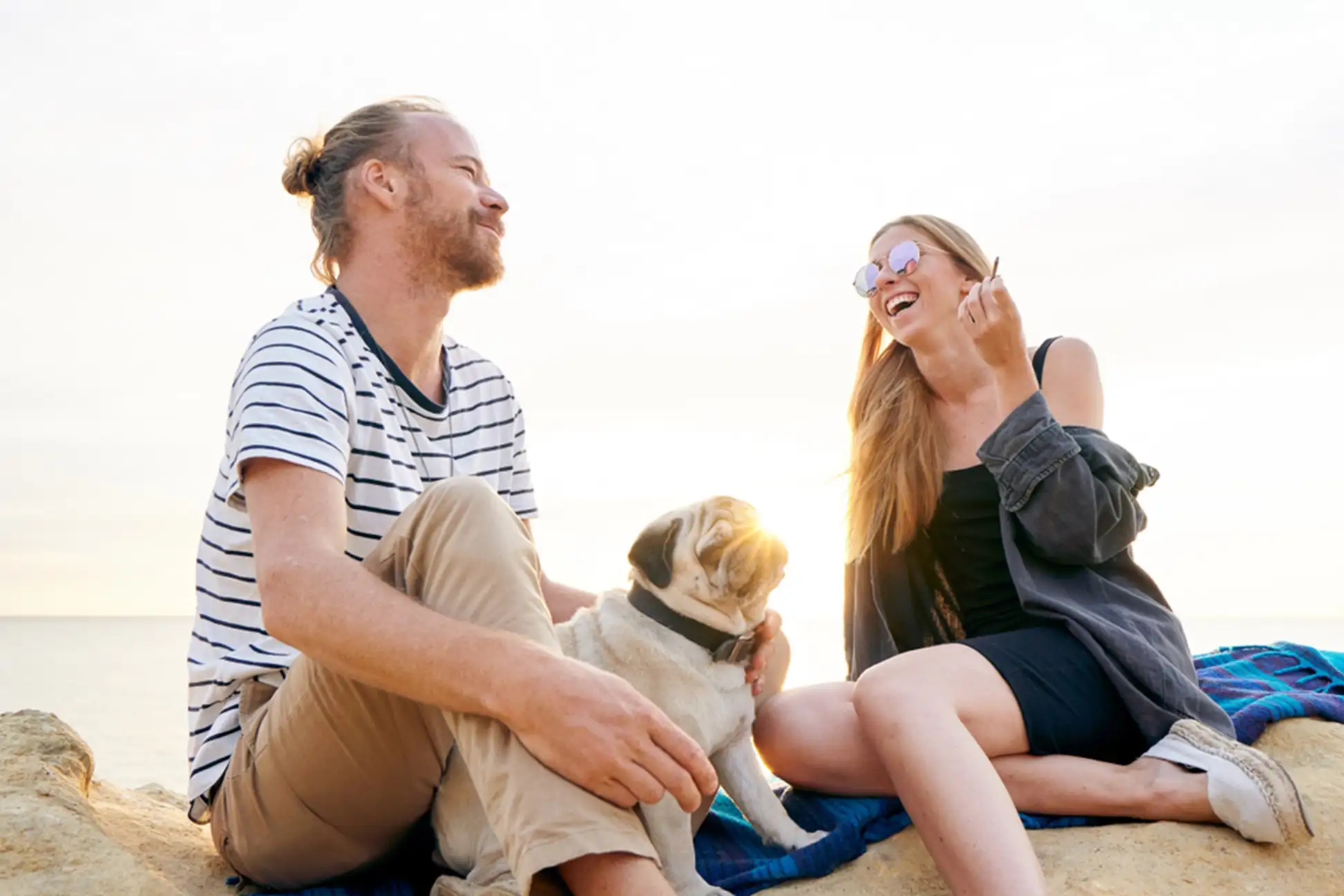 Man and Woman enjoying the beach