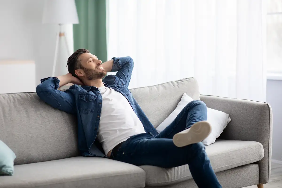 Man relaxing on the couch (2)